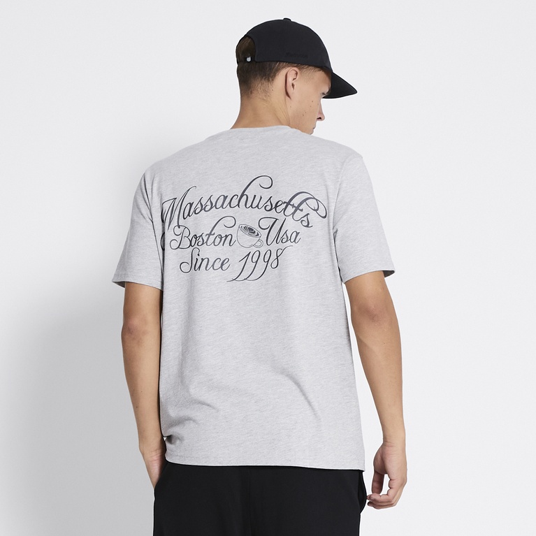 Printed tee "West" Grey Melange